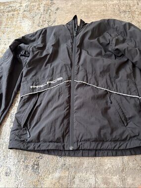 PALACE Black Men's Reflective-Trim Windbreaker Jacket